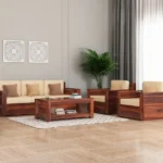 Ethan Solid Sheesham Wood Sofa Set