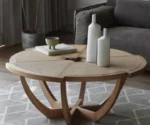 Exclusive Teak Wood Rattan Coffee Table - Image 3