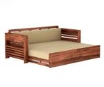 Feltro Sheesham Wood Sofa Bed With Storage - Image 2
