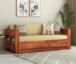 Feltro Sheesham Wood Sofa Bed With Storage - Image 3