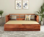 Feltro Sheesham Wood Sofa Bed With Storage - Image 5