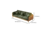 Jade Green Sofa Couch with 5 Pillows and Ottoman - Image 8
