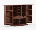 Jason Solid Sheesham Wood Bar Cabinet - Image 5