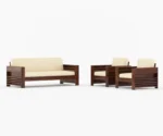 Jordan Solid Sheesham Wood Sofa Set - Image 2