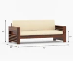 Jordan Solid Sheesham Wood Sofa Set - Image 8