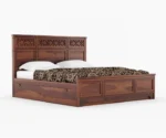Jordran Sheesham Wood King & Queen Bed with storage - Image 2