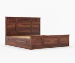 Jordran Sheesham Wood King & Queen Bed with storage - Image 3