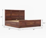 Jordran Sheesham Wood King & Queen Bed with storage - Image 6