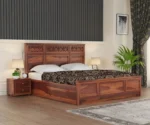 Jordran Sheesham Wood King & Queen Bed with storage