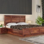 Jordran Sheesham Wood King & Queen Bed with storage