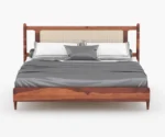 Kashli Sheesham Wood Cane King-Queen Size Bed Without Storage - Image 3