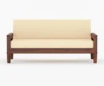 Kuber 3 Seater Wooden Sofa - Image 2