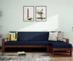 L-Shape Right Aligned Wooden Sofa