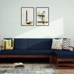 L-Shape Right Aligned Wooden Sofa