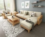 L Shape Sofa  Modern Sofa Set Design  Sheesham Wood - Image 6