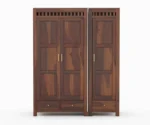 Melody 3 Door Solid Sheesham Wood Wardrobe - Image 2