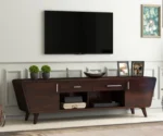 Melvina Sheesham Wood Tv Unit with Cupboards Drawers and Shelve Storage