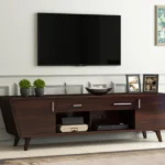 Melvina Sheesham Wood Tv Unit with Cupboards Drawers and Shelve Storage