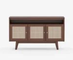 Mike Solid Wood Acacia Cane Cabinet and Sideboard - Image 2