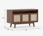Mike Solid Wood Acacia Cane Cabinet and Sideboard - Image 6