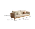 Modish Scratch-shielded Beige Solid Color Sofa - Image 4