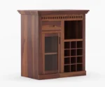 Nelson Solid Sheesham Wood Bar Cabinet - Image 3