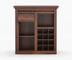 Nelson Solid Sheesham Wood Bar Cabinet - Image 4