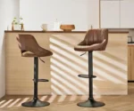 Newville Swivel Adjustable Height Bar Stool - Image 6