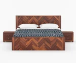 Norma Sheesham Wood King-Queen Size Bed with Storage - Image 6
