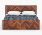 Norma Sheesham Wood King-Queen Size Bed with Storage - Image 7