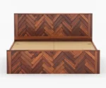 Norma Sheesham Wood King-Queen Size Bed with Storage - Image 8