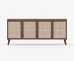 Patsy Solid Wood Acacia Cane Cabinet and Sideboard - Image 2