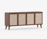 Patsy Solid Wood Acacia Cane Cabinet and Sideboard - Image 3