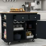 Raegina Kitchen Storage Island with Wine Rack Kitchen
