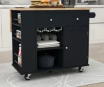 Raegina Kitchen Storage Island with Wine Rack Kitchen - Image 3