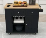 Raegina Kitchen Storage Island with Wine Rack Kitchen - Image 8