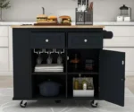 Raegina Kitchen Storage Island with Wine Rack Kitchen - Image 9