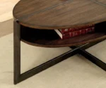 Rustic Open Shelf Accent Table Set - Image 2