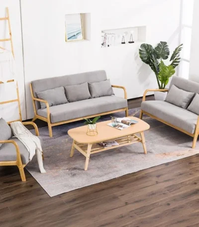 Scandinavian Sofa with Foam Cushioning and Non-Skirted Design (1)