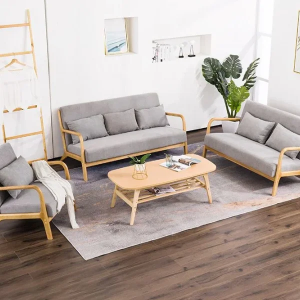 Scandinavian Sofa with Foam Cushioning and Non-Skirted Design (1)