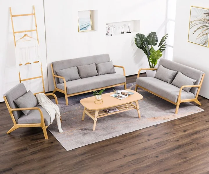 Scandinavian Sofa with Foam Cushioning and Non-Skirted Design (1)