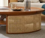 Selena Solid Sheesham  wood Cane Coffee Table - Image 3