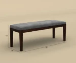 Sheesham Wood Bench With Cushion - Image 4