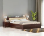 Sheesham Wood King/Queen Size Bed With Storage