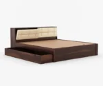 Sheesham Wood King/Queen Size Bed With Storage - Image 6