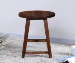 Sheesham Wood Seating Stool In Provincial Teak Finish