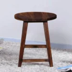 Sheesham Wood Seating Stool In Provincial Teak Finish