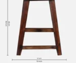 Sheesham Wood Seating Stool In Provincial Teak Finish - Image 5