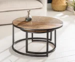 Stella Round Wooden Nesting Coffee Table - Image 4