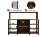 Style Wine Bar Cabinet with Ample Storage and Versatile - Image 4